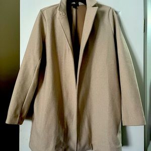 Banana Republic tan Knit Brushed Long Blazer M